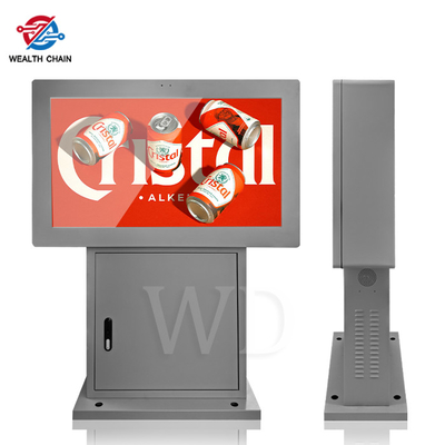 Exhibición del LCD de la resolución 9/16 de Grey Outdoor Digital Signage Kiosk 1080P 4K
