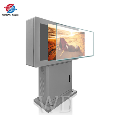 Exhibición del LCD de la resolución 9/16 de Grey Outdoor Digital Signage Kiosk 1080P 4K