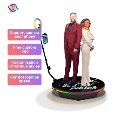 Aplicación de teléfono Plataforma de cabina de fotos 360 Promoción automática Relación Giratoria Spinner
