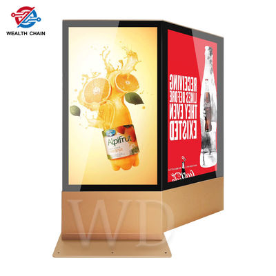 exhibición digital echada a un lado dual del quiosco de 75 pulgadas para la pantalla multi de las pantallas HD del restaurante al por menor de la sala de exposiciones