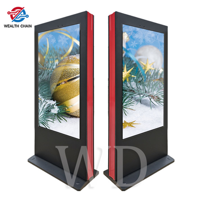 Muestra exterior grande del uso del LCD para el anuncio 4K vertical UHD